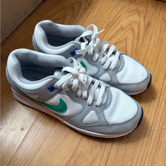 Nike Shoes - Nike White and Gray Sneakers with Teal Swoosh